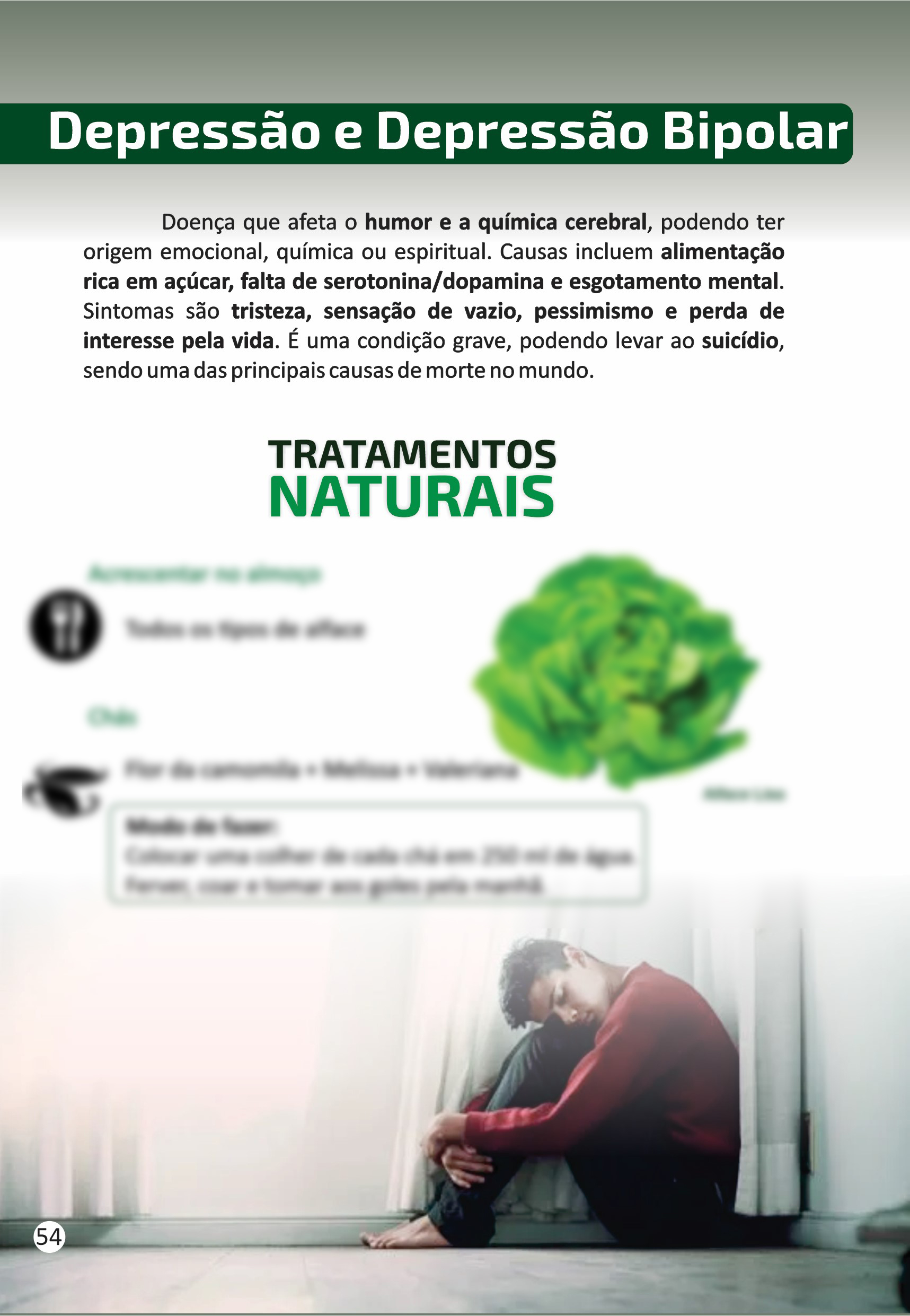 Página sobre Depressão e Depressão Bipolar