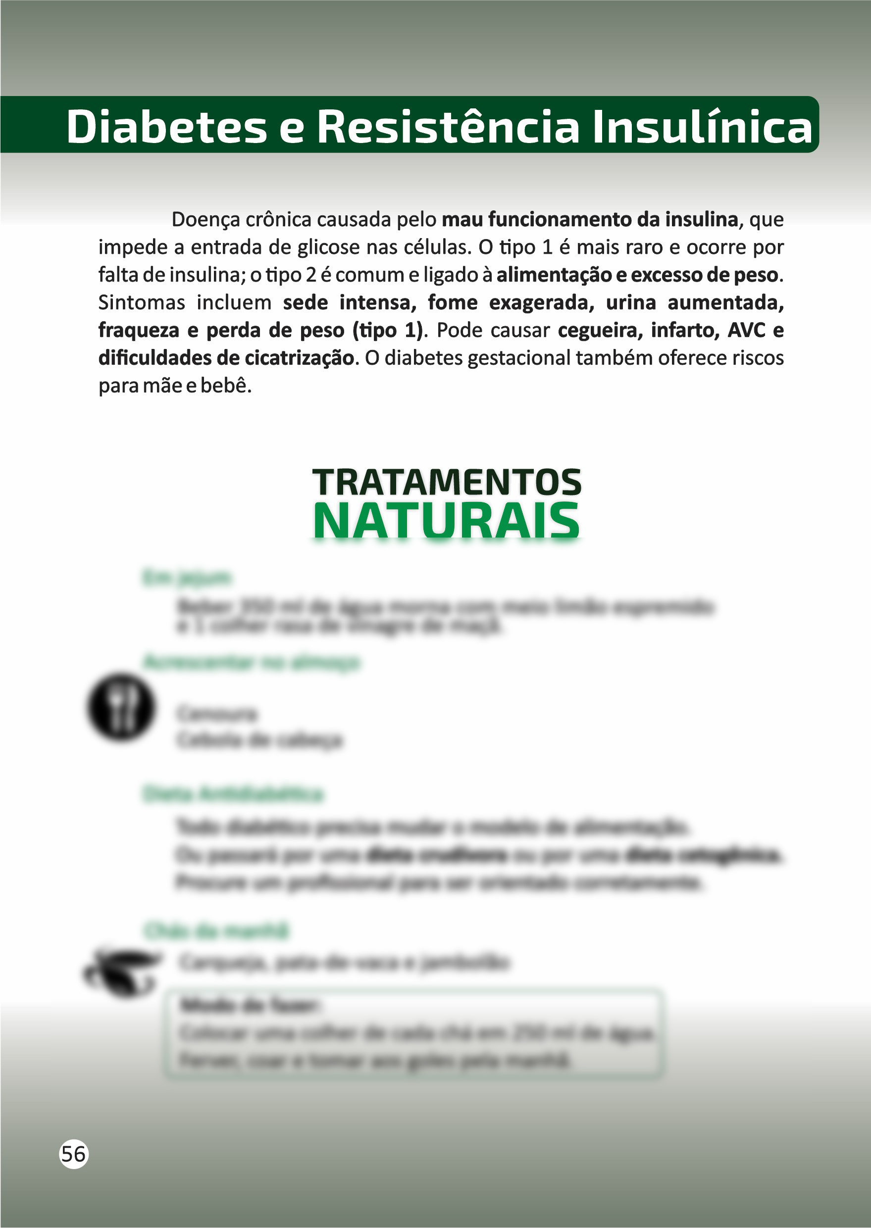 Página sobre Diabetes e Resistência Insulínica